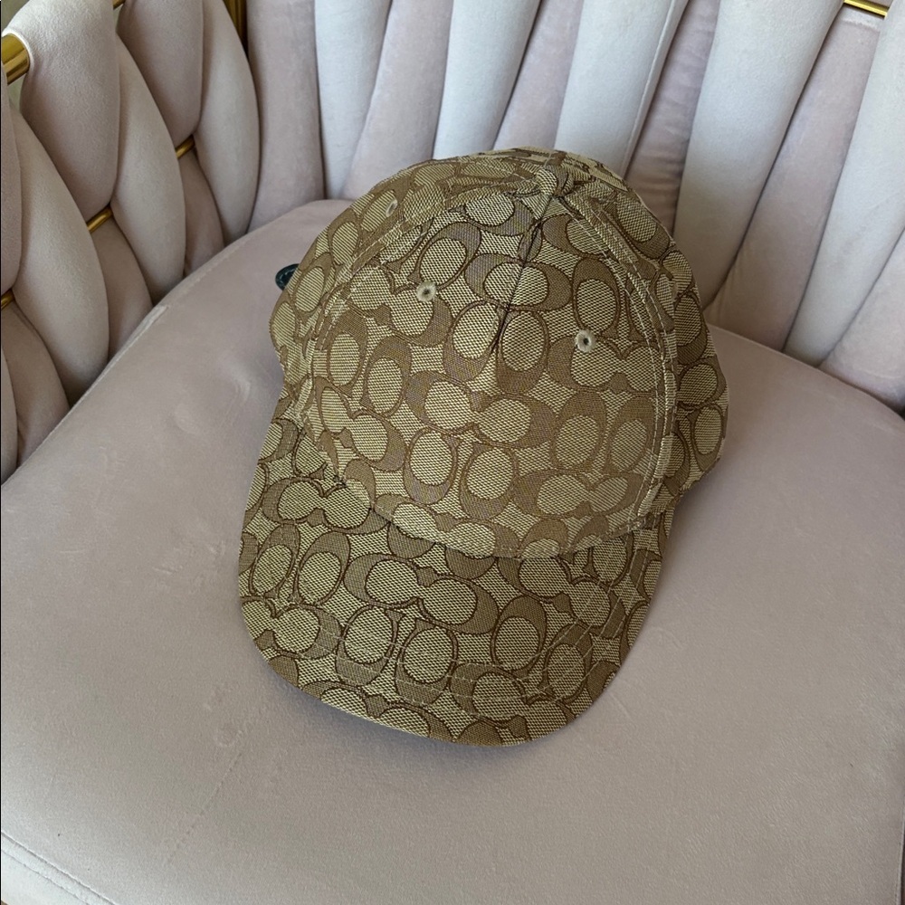 Coach Brown Signature Canvas Hat - Picture 2 of 2